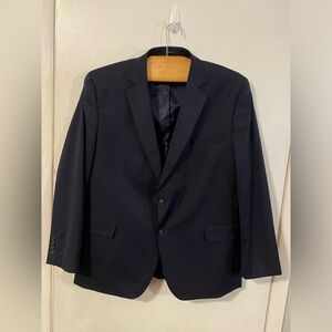 stafford travel stretch 46‎ r suit jacket navy blue